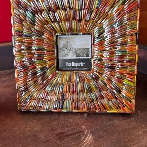 Pier 1 Multicolor Beaded Photo Frame